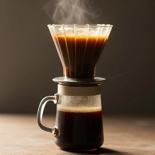 Café siendo preparado en una Aeropress