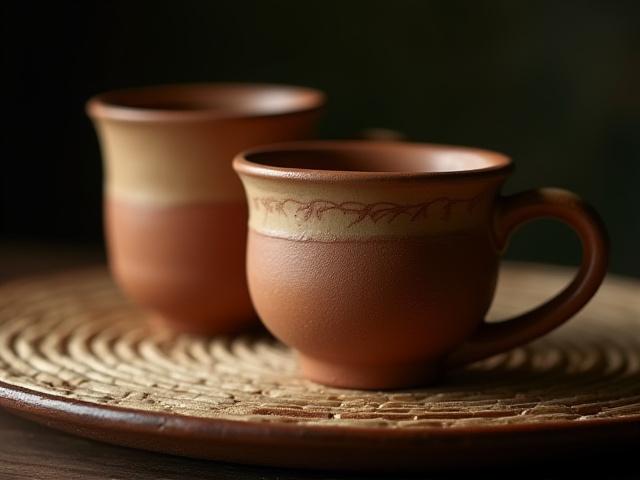 Set de tazas de cerámica artesanal